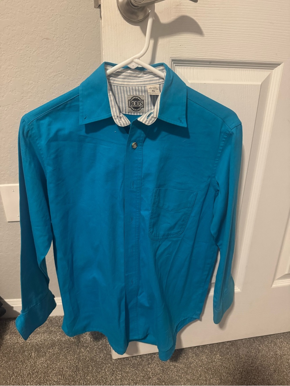 Kids Bright Teal Button-Down Shirt by Rod's
